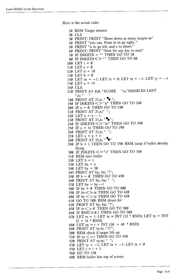 Learn BASIC on the Spectrum - Chapter 16.9