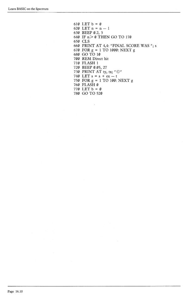 Learn BASIC on the Spectrum - Chapter 16.10