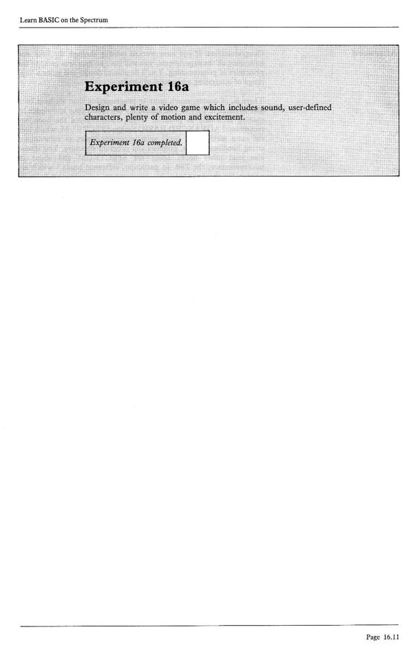 Learn BASIC on the Spectrum - Chapter 16.11