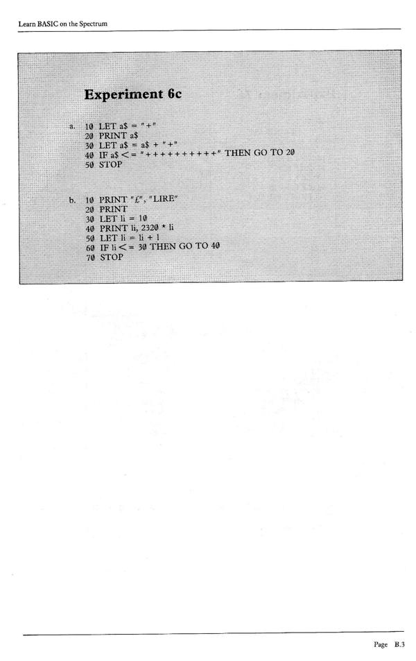 Learn BASIC on the Spectrum - Appendix B.3