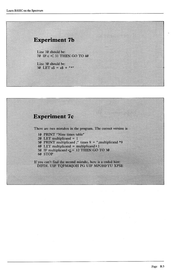 Learn BASIC on the Spectrum - Appendix B.5