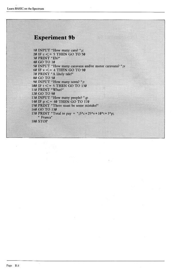 Learn BASIC on the Spectrum - Appendix B.8