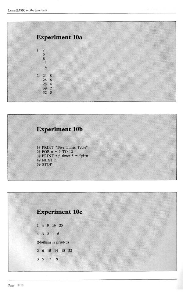 Learn BASIC on the Spectrum - Appendix B.10