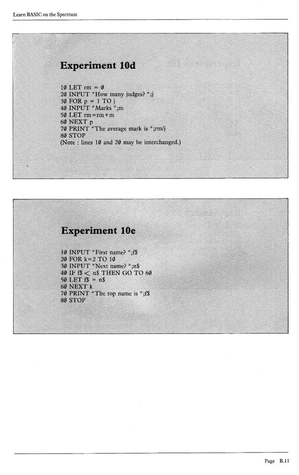 Learn BASIC on the Spectrum - Appendix B.11