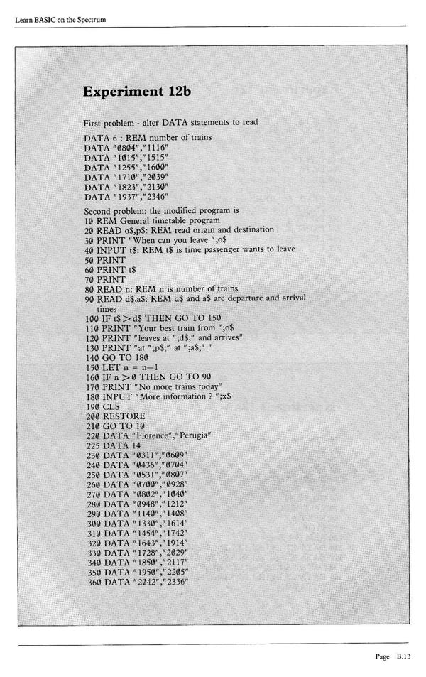 Learn BASIC on the Spectrum - Appendix B.13