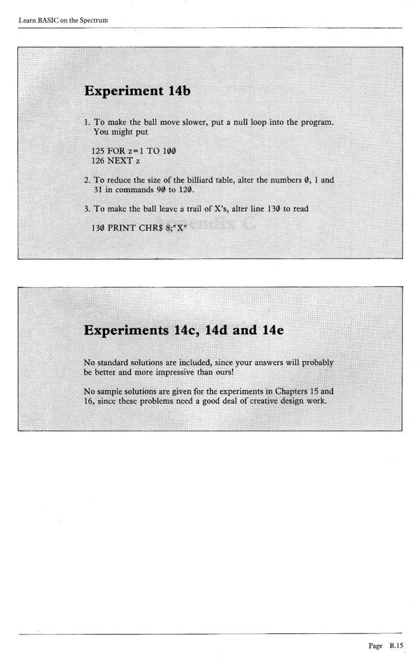 Learn BASIC on the Spectrum - Appendix B.15