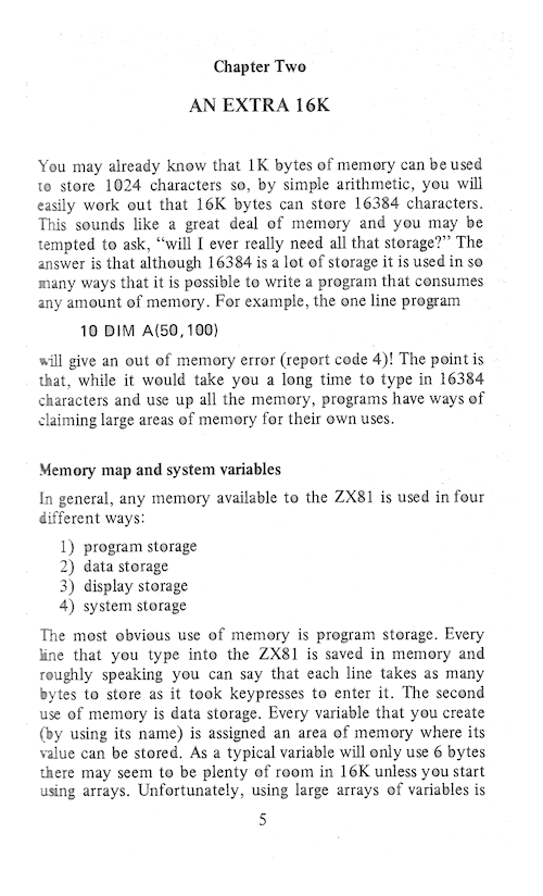 The Art of Programming the 16K ZX81 - Page 5