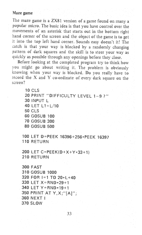 The Art of Programming the 16K ZX81 - Page 33