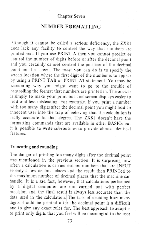 The Art of Programming the 16K ZX81 - Page 73