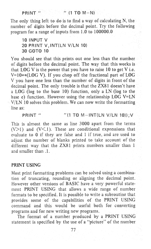 The Art of Programming the 16K ZX81 - Page 77