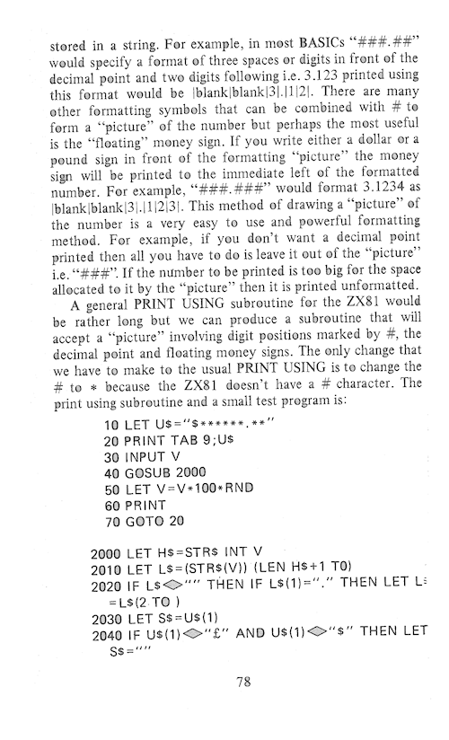 The Art of Programming the 16K ZX81 - Page 78