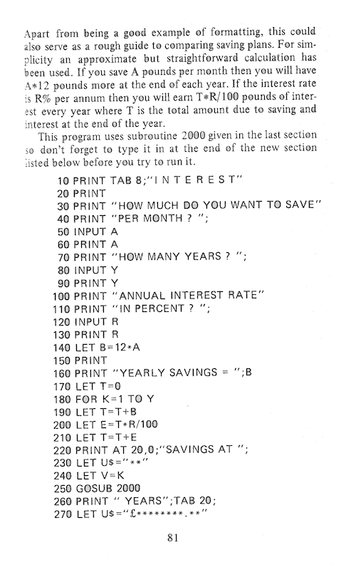 The Art of Programming the 16K ZX81 - Page 81