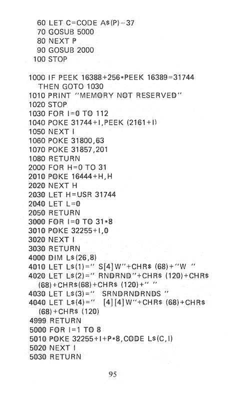 The Art of Programming the 16K ZX81 - Page 95