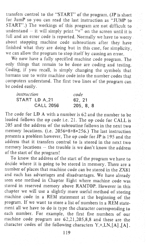 The Art of Programming the 16K ZX81 - Page 119