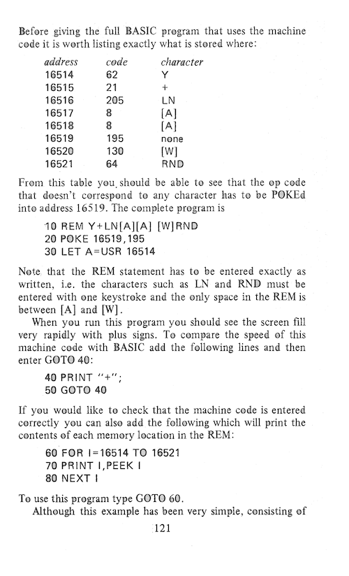 The Art of Programming the 16K ZX81 - Page 121