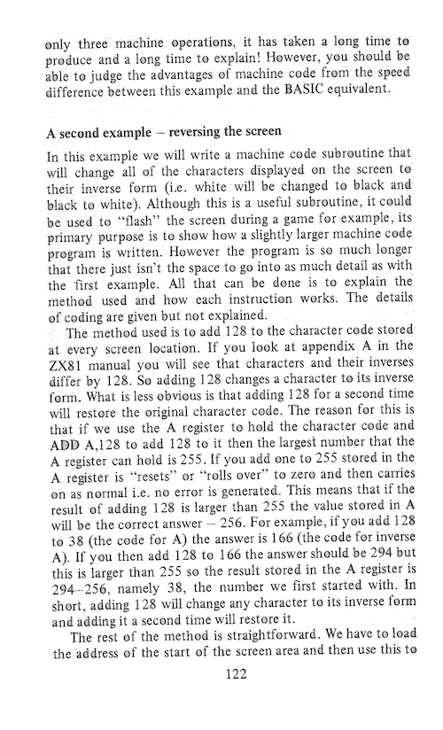 The Art of Programming the 16K ZX81 - Page 122