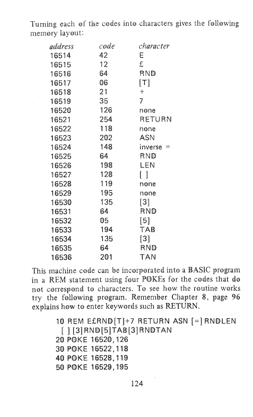 The Art of Programming the 16K ZX81 - Page 124