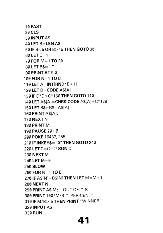 30 Programs For The ZX81 - Page 41