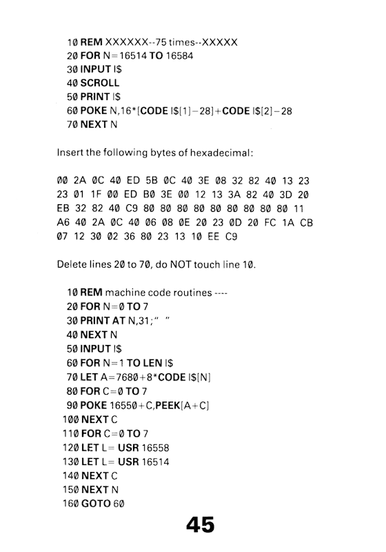 30 Programs For The ZX81 - Page 45