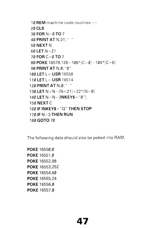 30 Programs For The ZX81 - Page 47
