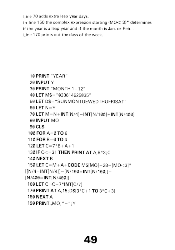 30 Programs For The ZX81 - Page 49