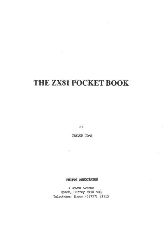 The ZX81 Pocket Book - Page 1
