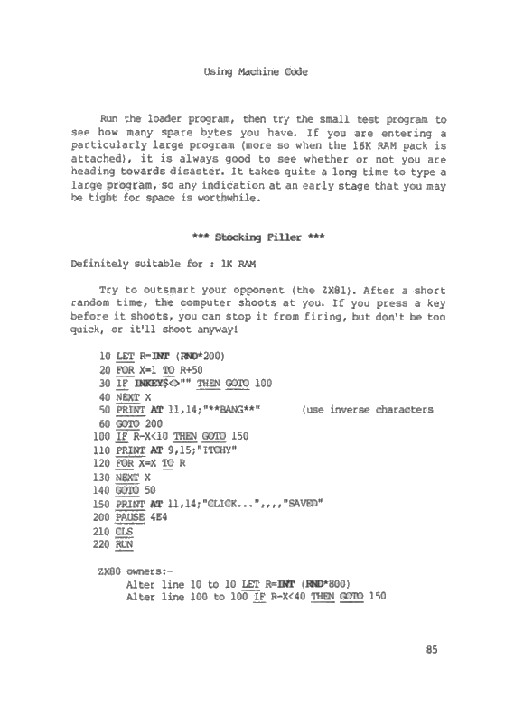 The ZX81 Pocket Book - Page 85